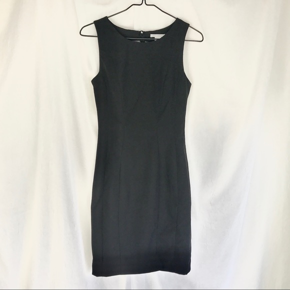 h&m black work dress